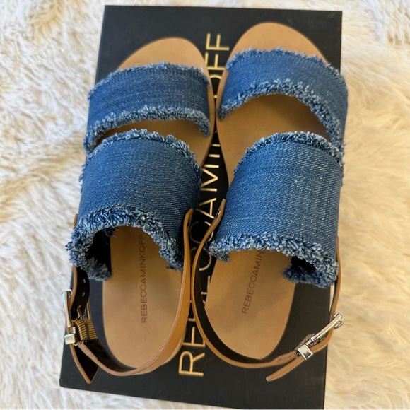 Rebecca Minkoff Emery Blue Denim Sandal Size: 6 NEW - Picture 2 of 7
